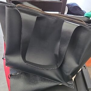 a new day Black Shoulder Tote Bag